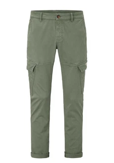 Redpoint Cargohose Kingston Tapered Fit Chinohose Dunkelgrün/Khaki/Grün
