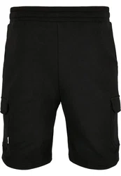 URBAN CLASSICS Herren Organic Cargo Sweatshorts Schwarz/Dunkelblau/Gelb