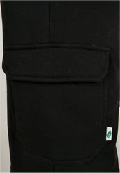 URBAN CLASSICS Herren Organic Cargo Sweatshorts Schwarz/Dunkelblau/Gelb