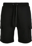 URBAN CLASSICS Herren Organic Cargo Sweatshorts Schwarz/Dunkelblau/Gelb