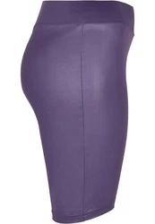 Urban Classics Damen Ladies Synthetic Leather Cycle Shorts Lila