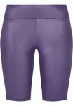 Urban Classics Damen Ladies Synthetic Leather Cycle Shorts Lila