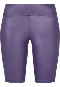 Urban Classics Damen Ladies Synthetic Leather Cycle Shorts Lila