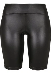 Stoffhose Damen Ladies Synthetic Leather Cycle Shorts (1-tlg)