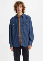 Levi's Jeanshemd RELAXED FIT WESTERN Dunkelblau/Blau/Hellblau