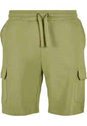 URBAN CLASSICS Herren Organic Cargo Sweatshorts Dunkelgrün/Khaki/Grün