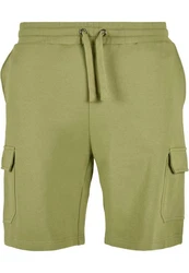 URBAN CLASSICS Herren Organic Cargo Sweatshorts Dunkelgrün/Khaki/Grün