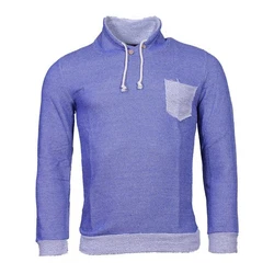 Banco Longpullover Langarmshirt mit Brusttasche und Kordelzug Lila/Blau/Grau/Dunkelblau/Fliederfarben