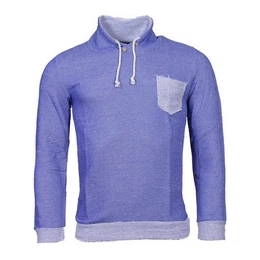 Longpullover Langarmshirt Herren mit Brusttasche und Kordelzug