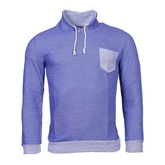 Banco Longpullover Langarmshirt mit Brusttasche und Kordelzug Lila/Blau/Grau/Dunkelblau/Fliederfarben