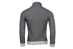 Banco Longpullover Langarmshirt mit Brusttasche und Kordelzug Dunkelgrau/Hellgrau/Grau/Dunkelblau