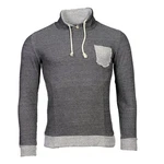 Banco Longpullover Langarmshirt mit Brusttasche und Kordelzug Dunkelgrau/Hellgrau/Grau/Dunkelblau