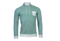 Banco Longpullover Langarmshirt mit Brusttasche und Kordelzug Grün/Türkis/Hellblau