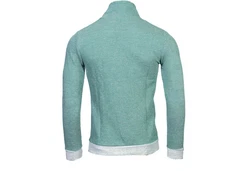 Banco Longpullover Langarmshirt mit Brusttasche und Kordelzug Grün/Türkis/Hellblau