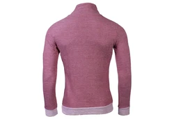 Banco Longpullover Langarmshirt mit Brusttasche und Kordelzug Bordeaux/Dunkelrot/Lila/Rot/Rosa