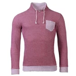 Banco Longpullover Langarmshirt mit Brusttasche und Kordelzug Bordeaux/Dunkelrot/Lila/Rot/Rosa