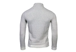 Banco Longpullover Langarmshirt mit Brusttasche und Kordelzug Grau/Hellgrau