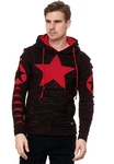 Rusty Neal Kapuzensweatshirt Design Rot/Braun/Dunkelrot