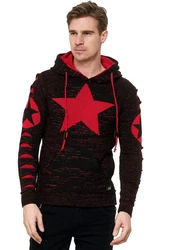Rusty Neal Kapuzensweatshirt Design Rot/Braun/Dunkelrot