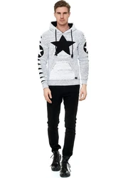 Rusty Neal Kapuzensweatshirt Design Silber/Grau/Weiß