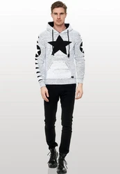 Rusty Neal Kapuzensweatshirt Design Silber/Grau/Weiß