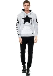 Rusty Neal Kapuzensweatshirt Design Silber/Grau/Weiß