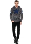 Rusty Neal Kapuzensweatshirt Design Hellblau/Blau/Dunkelblau