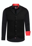 Rusty Neal Langarmhemd Set Schwarz/Rot