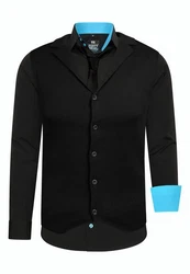 Rusty Neal Langarmhemd Set Schwarz/Blau/Türkis