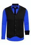 Rusty Neal Langarmhemd Set Blau/Dunkelblau/Schwarz