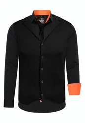 Rusty Neal Langarmhemd Set Schwarz/Orange
