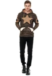 Rusty Neal Kapuzensweatshirt Design Beige/Braun