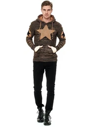Kapuzensweatshirt mit groem Stern-Design