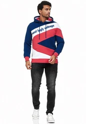 Rusty Neal Kapuzensweatshirt Design Mischfarben/Hellblau/Dunkelblau/Gelb/Blau/Rot/Orange