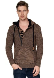 Rusty Neal Kapuzensweatshirt Braun/Beige/Dunkelbraun