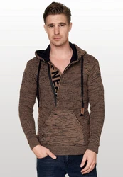Rusty Neal Kapuzensweatshirt Braun/Beige/Dunkelbraun