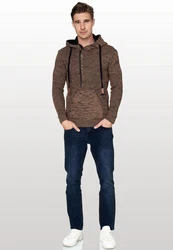 Rusty Neal Kapuzensweatshirt Braun/Beige/Dunkelbraun