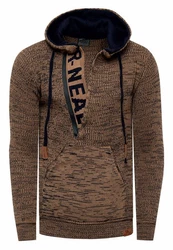 Rusty Neal Kapuzensweatshirt Braun/Beige/Dunkelbraun