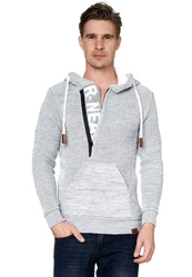 Rusty Neal Kapuzensweatshirt Grau/Weiß/Braun