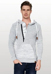 Rusty Neal Kapuzensweatshirt Grau/Weiß/Braun
