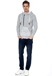 Rusty Neal Kapuzensweatshirt Grau/Weiß/Braun