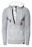 Rusty Neal Kapuzensweatshirt Grau/Weiß/Braun