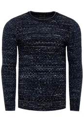 Rusty Neal Strickpullover Dunkelblau/Hellblau