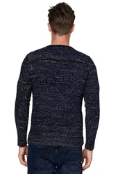 Rusty Neal Strickpullover Dunkelblau/Hellblau