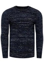 Rusty Neal Strickpullover Dunkelblau/Hellblau