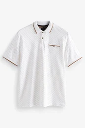 Poloshirt Polo-Shirt mit Geoprint (1-tlg)