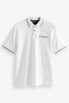 Next Poloshirt Polo-Shirt mit Geoprint