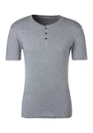 H.I.S T-Shirt mit Knopfleiste Grau/Hellgrau