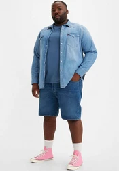 Levi's Jeansbermudas 501 HEMMED SHORTS Dunkelblau/Hellblau/Blau