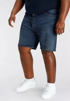 Levi's Jeansbermudas 501 HEMMED SHORTS Dunkelblau/Hellblau/Blau